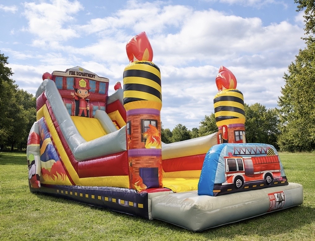 Dmuchana zjeżdżalnia Straż Pożarna 